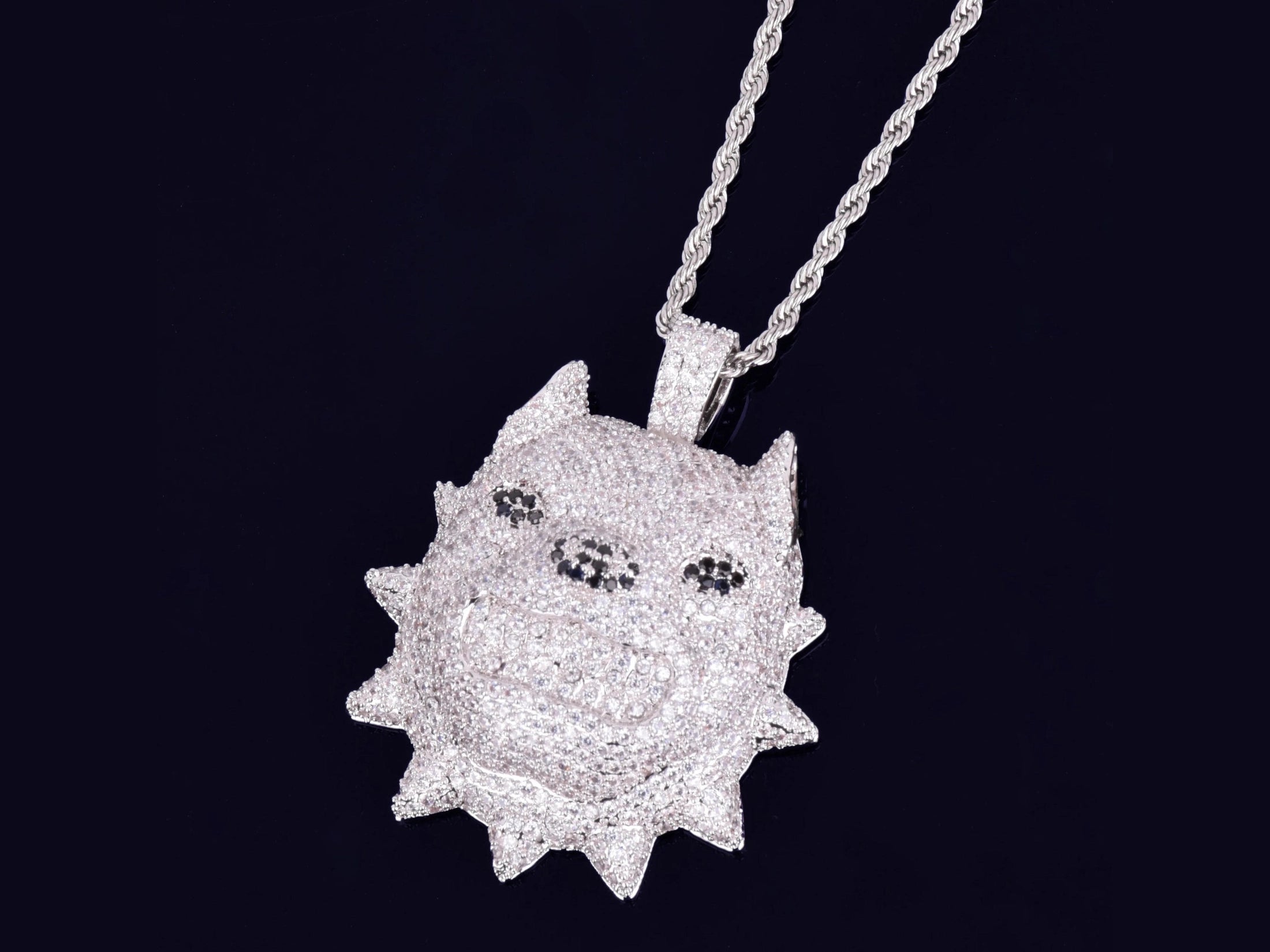 Bubble Letter Animal Dog Head Necklace & Pendant Gold Color Bling Cubic Zircon Men's Hip Hop Rock Street Jewelry - Simply Just Deals LLCBubble Letter Animal Dog Head Necklace & Pendant Gold Color Bling Cubic Zircon Men's Hip Hop Rock Street Jewelry200000639:20066102818inch;200000783:105mm tennis chain;200001034:361187silver color;200007763:201336106silver color18inch5mm tennis chain|United StatesBubble Letter Animal Dog Head Necklace & Pendant Gold Color Bling Cubic Zircon Men's Hip Hop Rock Str