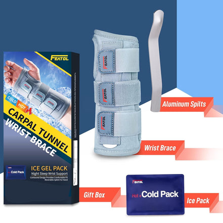 Carpal Tunnel Wrist Brace | Adjustable Hand Night Sleep Support Brace, Removable Metal Wrist Splint - Hot/Ice Pack, Right Hand, Small/Medium for Men, Women, Relieve and Treat Pain - Simply Just Deals LLCCarpal Tunnel Wrist Brace | Adjustable Hand Night Sleep Support Brace, Removable Metal Wrist Splint - Hot/Ice Pack, Right Hand, Small/Medium for Men, Women, Relieve and Treat Pain08e32d54-5dec-4200-afb2-ca92e2963d8bRight Hand - Gel Pack - GreySmall/Medium (Pack Of 1)Carpal Tunnel Wrist Brace | Ad