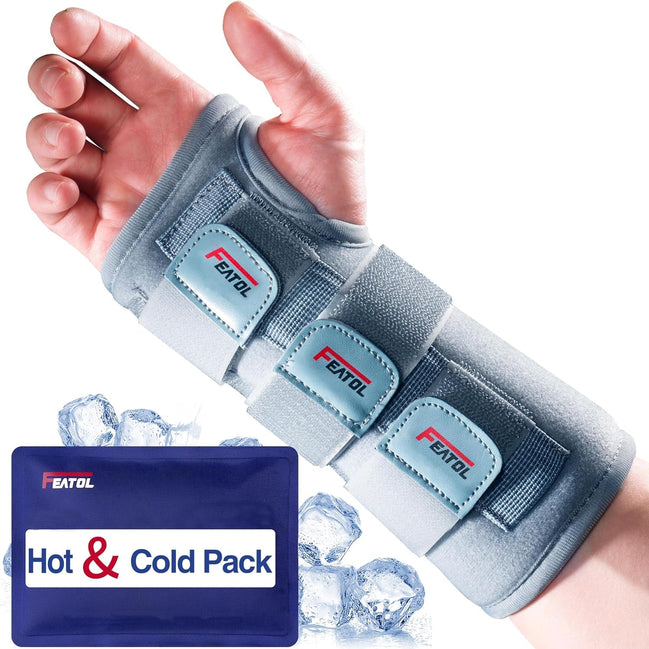 Carpal Tunnel Wrist Brace | Adjustable Hand Night Sleep Support Brace, Removable Metal Wrist Splint - Hot/Ice Pack, Right Hand, Small/Medium for Men, Women, Relieve and Treat Pain - Simply Just Deals LLCCarpal Tunnel Wrist Brace | Adjustable Hand Night Sleep Support Brace, Removable Metal Wrist Splint - Hot/Ice Pack, Right Hand, Small/Medium for Men, Women, Relieve and Treat Pain08e32d54-5dec-4200-afb2-ca92e2963d8bRight Hand - Gel Pack - GreySmall/Medium (Pack Of 1)Carpal Tunnel Wrist Brace | Ad