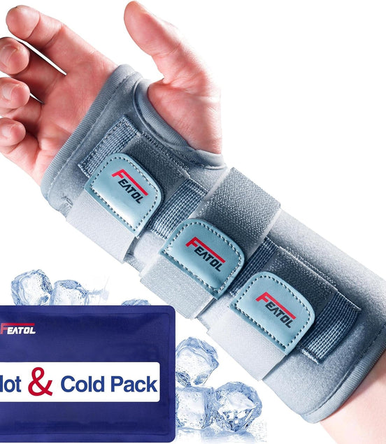 Carpal Tunnel Wrist Brace | Adjustable Hand Night Sleep Support Brace, Removable Metal Wrist Splint - Hot/Ice Pack, Right Hand, Small/Medium for Men, Women, Relieve and Treat Pain - Simply Just Deals LLCCarpal Tunnel Wrist Brace | Adjustable Hand Night Sleep Support Brace, Removable Metal Wrist Splint - Hot/Ice Pack, Right Hand, Small/Medium for Men, Women, Relieve and Treat Pain08e32d54-5dec-4200-afb2-ca92e2963d8bRight Hand - Gel Pack - GreySmall/Medium (Pack Of 1)Carpal Tunnel Wrist Brace | Ad