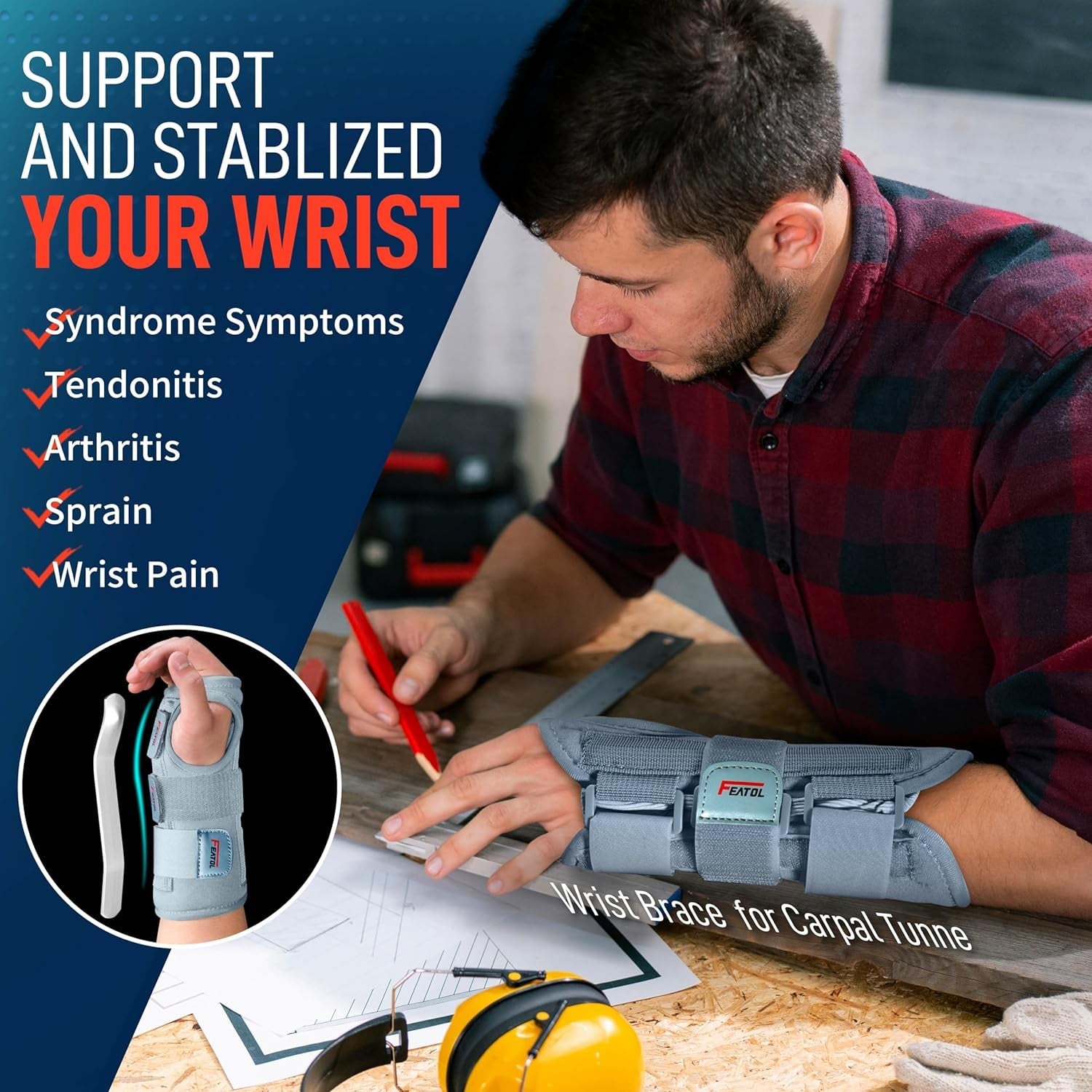 Carpal Tunnel Wrist Brace | Adjustable Hand Night Sleep Support Brace, Removable Metal Wrist Splint - Hot/Ice Pack, Right Hand, Small/Medium for Men, Women, Relieve and Treat Pain - Simply Just Deals LLCCarpal Tunnel Wrist Brace | Adjustable Hand Night Sleep Support Brace, Removable Metal Wrist Splint - Hot/Ice Pack, Right Hand, Small/Medium for Men, Women, Relieve and Treat Pain08e32d54-5dec-4200-afb2-ca92e2963d8bRight Hand - Gel Pack - GreySmall/Medium (Pack Of 1)Carpal Tunnel Wrist Brace | Ad