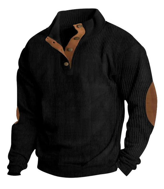 Casual Stand - Collar Long Sleeve Pullover Sweatshirt for Men Fashion Solid Color Striped Design Loose Tops - Simply Just Deals LLCCasual Stand - Collar Long Sleeve Pullover Sweatshirt for Men Fashion Solid Color Striped Design Loose Tops426224e8-93de-4450-ab39-2a88d4422f73BlackSCasual Stand - Collar Long Sleeve Pullover Sweatshirt for Men Fashion Solid Color Striped Design Loose Tops