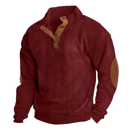 Casual Stand - Collar Long Sleeve Pullover Sweatshirt for Men Fashion Solid Color Striped Design Loose Tops - Simply Just Deals LLCCasual Stand - Collar Long Sleeve Pullover Sweatshirt for Men Fashion Solid Color Striped Design Loose Topse85406ba-6fcf-4cf6-98f3-a975b8e793e9Wine RedSCasual Stand - Collar Long Sleeve Pullover Sweatshirt for Men Fashion Solid Color Striped Design Loose Tops