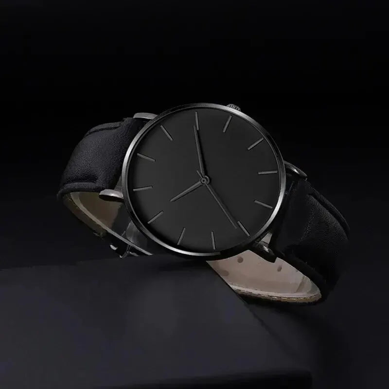 5PCS Set Fashion Mens Sports Watches Man Business Quartz Wristwatch Luxury Leather Bracelet Men Casual Clock Watch - Simply Just Deals LLC