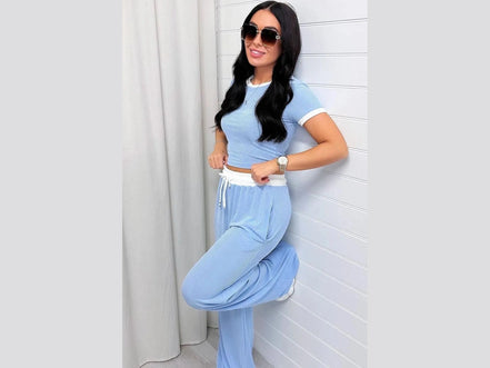 Contrast Trim Round Neck Top and Pants Set - Simply Just Deals LLCContrast Trim Round Neck Top and Pants Set100100391891141BlueS6c43e18e - ab3e - 458d - b8a1 - fbbcc3c24dd6 - Max