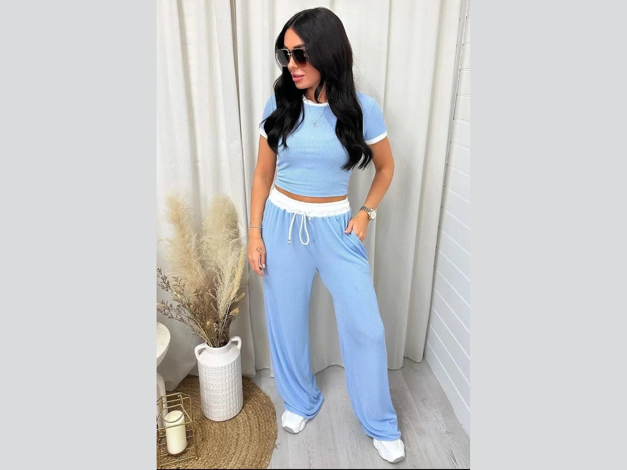 Contrast Trim Round Neck Top and Pants Set - Simply Just Deals LLCContrast Trim Round Neck Top and Pants Set100100391891141BlueS293a995c - 84ba - 4dca - 9889 - 21c42225b081 - Max
