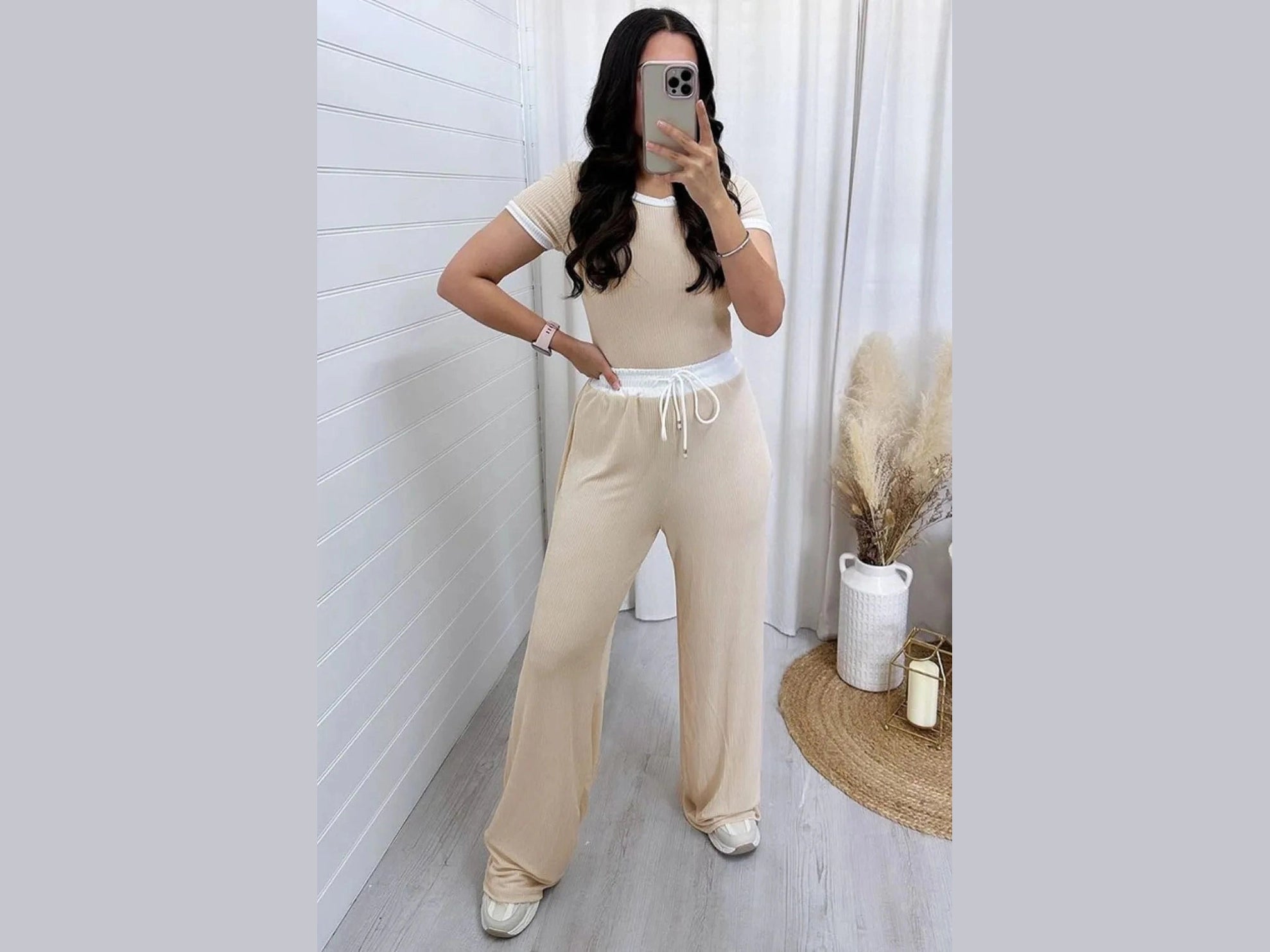 Contrast Trim Round Neck Top and Pants Set - Simply Just Deals LLCContrast Trim Round Neck Top and Pants Set100100391891652TanSec414ca9 - e471 - 4b14 - b7cf - 2777c4ead350 - Max