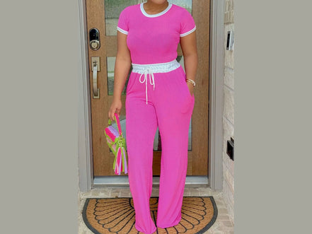 Contrast Trim Round Neck Top and Pants Set - Simply Just Deals LLCContrast Trim Round Neck Top and Pants Set100100391892155Hot PinkSea82a94f - 585d - 4487 - 8709 - dac1d4acc95a - Max