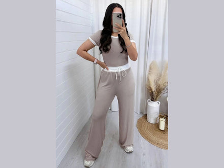 Contrast Trim Round Neck Top and Pants Set - Simply Just Deals LLCContrast Trim Round Neck Top and Pants Set100100391896553Dark GrayS3b9fd3cc - 7e6a - 4a1a - b38f - f70add234b7e - Max