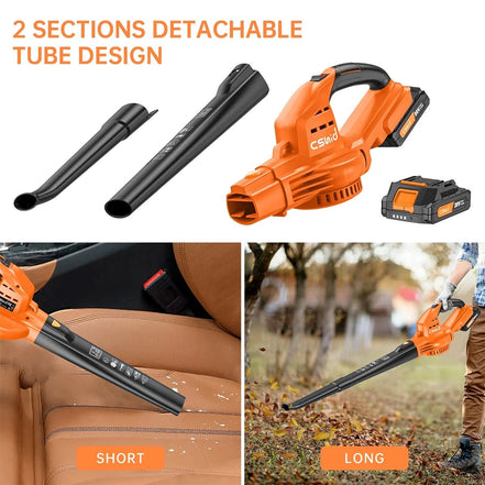 Cordless Leaf Blower, 20V Handheld Electric Leaf Blowers with 2 X Battery & Charger, 2 Speed Mode, 320CFM 165MPH, Lightweight Battery Powered Leaf Blowers for Leaf/Snow/Dust Blowing - Simply Just Deals LLCCordless Leaf Blower, 20V Handheld Electric Leaf Blowers with 2 X Battery & Charger, 2 Speed Mode, 320CFM 165MPH, Lightweight Battery Powered Leaf Blowers for Leaf/Snow/Dust Blowing573e7368-1569-442b-8ce3-23139b96985bOrangeCordless Leaf Blower, 20V Handheld Electric Leaf Blowers with 2 X Batter
