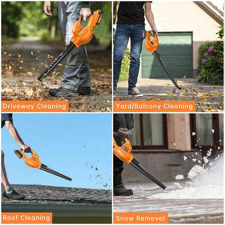 Cordless Leaf Blower, 20V Handheld Electric Leaf Blowers with 2 X Battery & Charger, 2 Speed Mode, 320CFM 165MPH, Lightweight Battery Powered Leaf Blowers for Leaf/Snow/Dust Blowing - Simply Just Deals LLCCordless Leaf Blower, 20V Handheld Electric Leaf Blowers with 2 X Battery & Charger, 2 Speed Mode, 320CFM 165MPH, Lightweight Battery Powered Leaf Blowers for Leaf/Snow/Dust Blowing573e7368-1569-442b-8ce3-23139b96985bOrangeCordless Leaf Blower, 20V Handheld Electric Leaf Blowers with 2 X Batter