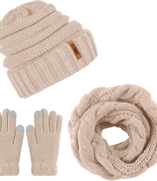 Cozy Winter Knitted Scarf, Beanie Hat & Gloves Set for Men & Women - Soft, Stretchy & Stylish! - Simply Just Deals LLCCozy Winter Knitted Scarf, Beanie Hat & Gloves Set for Men & Women - Soft, Stretchy & Stylish!1d95118d-f918-464e-a6a4-8346d36fbb2cCozy Winter Knitted Scarf, Beanie Hat & Gloves Set for Men & Women - Soft, Stretchy & Stylish!