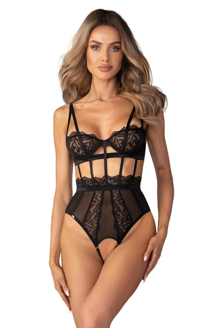 Crotchless Teddy Sexy Lingerie Bold Lace Cutouts - Hersis - Simply Just Deals LLCCrotchless Teddy Sexy Lingerie Bold Lace Cutouts - HersisTeddyOB11432-BK-S/MS/MCrotchless Teddy Sexy Lingerie Bold Lace Cutouts - Hersis