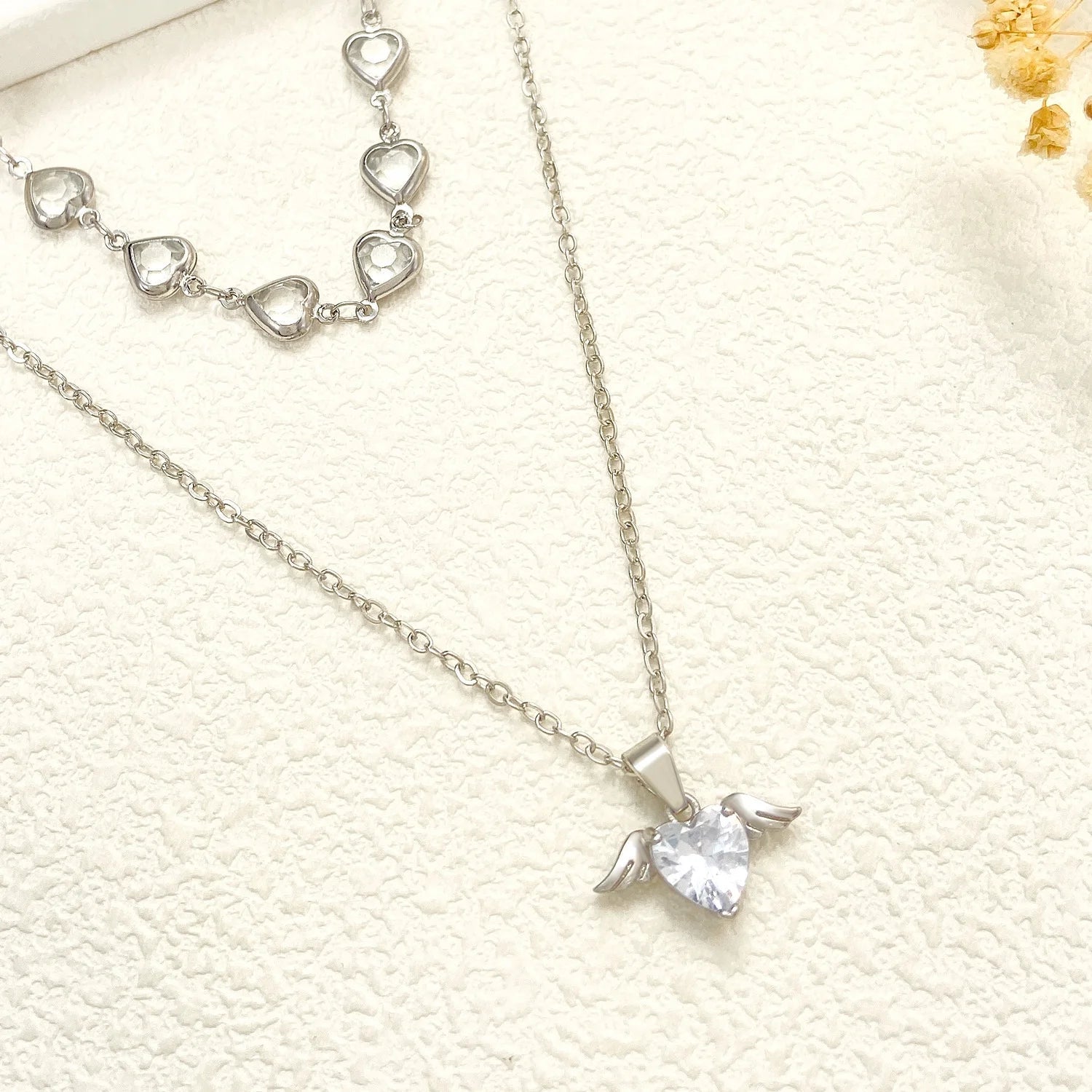 Crystal Heart Pendant Necklaces for Women Heart Necklace Angle Necklace Dainty Layered Pendant Necklaces Jewelry Gift for Her - Simply Just Deals LLCCrystal Heart Pendant Necklaces for Women Heart Necklace Angle Necklace Dainty Layered Pendant Necklaces Jewelry Gift for Her0dd20b36-9ce2-4de6-8b72-3e9e1591b434SilveryCrystal Heart Pendant Necklaces for Women Heart Necklace Angle Necklace Dainty Layered Pendant Necklaces Jewelry Gift for Her
