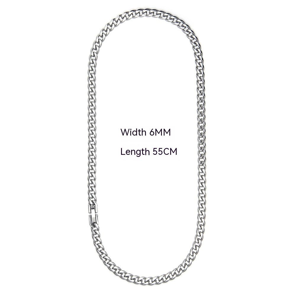 Cuban Link Chain Non - Fading Titanium Steel Necklace - Simply Just Deals LLCCuban Link Chain Non - Fading Titanium Steel Necklace28e39f53-491b-4010-87ec-bbd9ee83e710Necklace Width 6Mm Length 55CmCuban Link Chain Non - Fading Titanium Steel Necklace