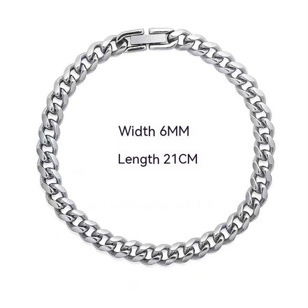 Cuban Link Chain Non - Fading Titanium Steel Necklace - Simply Just Deals LLCCuban Link Chain Non - Fading Titanium Steel Necklace291e7380-7347-42a3-a5bc-6730f4caf988Bracelet Width 6Mm Length 21CmCuban Link Chain Non - Fading Titanium Steel Necklace
