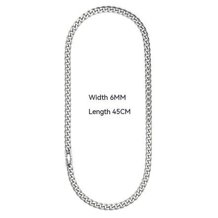 Cuban Link Chain Non - Fading Titanium Steel Necklace - Simply Just Deals LLCCuban Link Chain Non - Fading Titanium Steel Necklace7f6a7188-0ca6-4a28-bc67-f2de0eed8af2Necklace Width 6Mm Length 45CmCuban Link Chain Non - Fading Titanium Steel Necklace