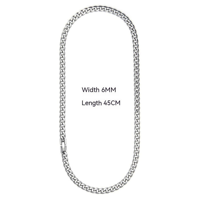 Cuban Link Chain Non - Fading Titanium Steel Necklace - Simply Just Deals LLCCuban Link Chain Non - Fading Titanium Steel Necklace7f6a7188-0ca6-4a28-bc67-f2de0eed8af2Necklace Width 6Mm Length 45CmCuban Link Chain Non - Fading Titanium Steel Necklace