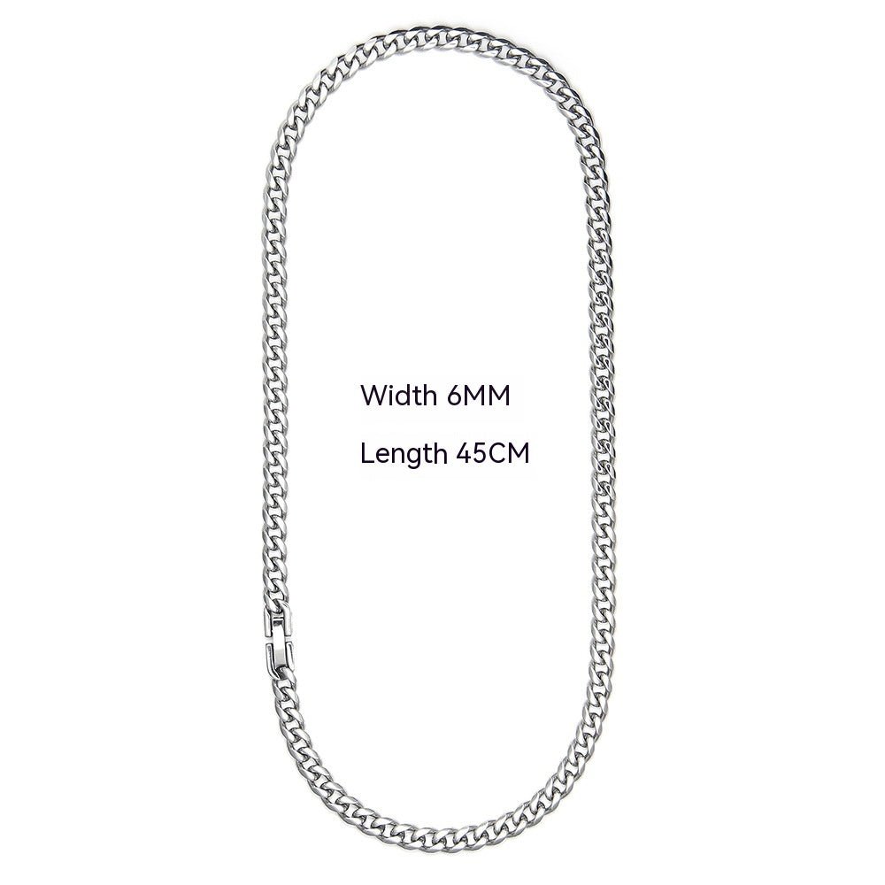 Cuban Link Chain Non - Fading Titanium Steel Necklace - Simply Just Deals LLCCuban Link Chain Non - Fading Titanium Steel Necklace7f6a7188-0ca6-4a28-bc67-f2de0eed8af2Necklace Width 6Mm Length 45CmCuban Link Chain Non - Fading Titanium Steel Necklace
