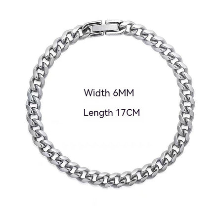 Cuban Link Chain Non - Fading Titanium Steel Necklace - Simply Just Deals LLCCuban Link Chain Non - Fading Titanium Steel Necklace8846ec51-5bd7-4998-8654-4d994f736491Bracelet Width 6Mm Length 17CmCuban Link Chain Non - Fading Titanium Steel Necklace