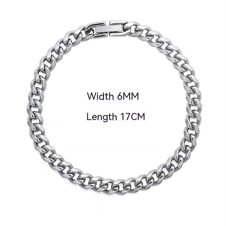 Cuban Link Chain Non - Fading Titanium Steel Necklace - Simply Just Deals LLCCuban Link Chain Non - Fading Titanium Steel Necklace8846ec51-5bd7-4998-8654-4d994f736491Bracelet Width 6Mm Length 17CmCuban Link Chain Non - Fading Titanium Steel Necklace