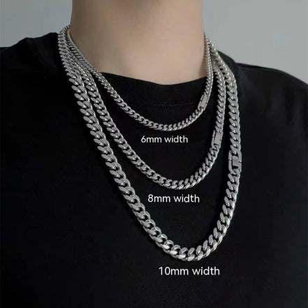 Cuban Link Chain Non - Fading Titanium Steel Necklace - Simply Just Deals LLCCuban Link Chain Non - Fading Titanium Steel Necklace9f799b2b-99e6-4827-8f2b-3699950debb3Width 10Mm Length 21CmCuban Link Chain Non - Fading Titanium Steel Necklace