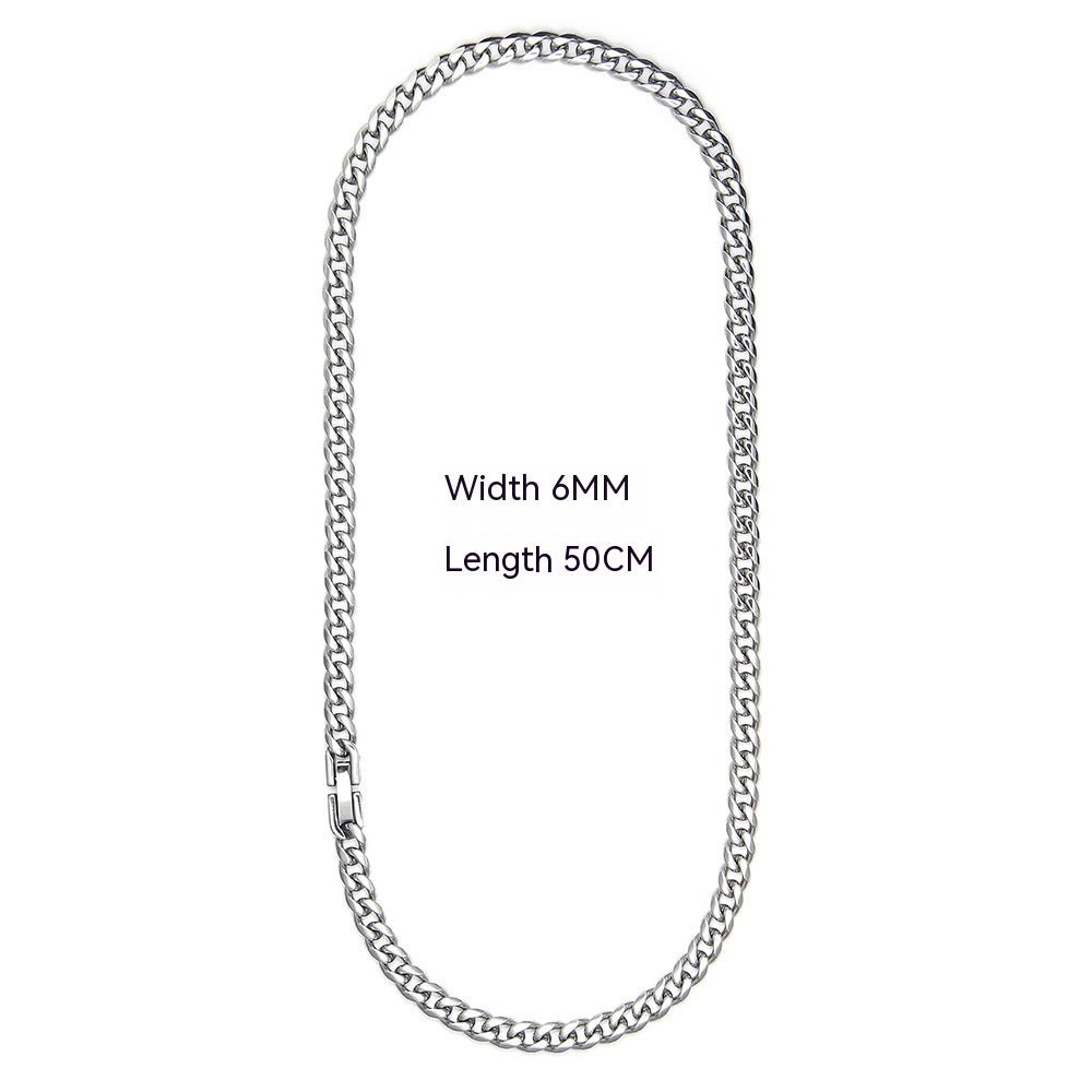 Cuban Link Chain Non - Fading Titanium Steel Necklace - Simply Just Deals LLCCuban Link Chain Non - Fading Titanium Steel Necklacebbea58fd-650e-46d5-90ae-ff49670f87f2Necklace Width 6Mm Length 50CmCuban Link Chain Non - Fading Titanium Steel Necklace
