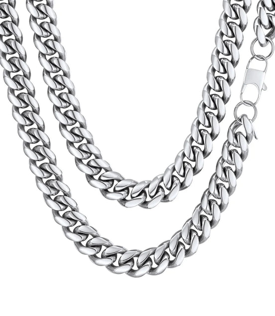 Curb Cuban Link Chain Necklaces for Men Jewelry 28Inch Stainless Steel Colar Silver Color - Simply Just Deals LLCCurb Cuban Link Chain Necklaces for Men Jewelry 28Inch Stainless Steel Colar Silver Color5477d603-e8c8-4bab-9f61-7f599150c3bc28 In10 MmSilverCurb Cuban Link Chain Necklaces for Men Jewelry 28Inch Stainless Steel Colar Silver Color