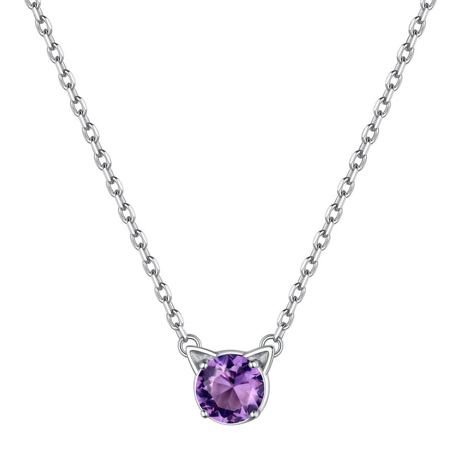 Cute 925 Gift Sterling Silver Kitty Necklace Sweet Cartoon Cat Necklaces Birthstone Jewelry for Girlfriend Daughter Little Sister - Simply Just Deals LLCCute 925 Gift Sterling Silver Kitty Necklace Sweet Cartoon Cat Necklaces Birthstone Jewelry for Girlfriend Daughter Little Sister5b3fc51b-d0bd-43ca-aeac-a1123049f8c8NecklaceFebruary - AmethystCute 925 Gift Sterling Silver Kitty Necklace Sweet Cartoon Cat Necklaces Birthstone Jewelry for Girlfriend Daughter Little Sister