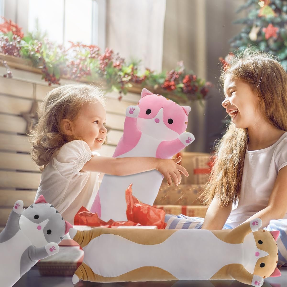 Cute Cat Plush Long Body Pillow – Soft Cartoon Stuffed Animal Doll, Kawaii Cat Plushie Cuddle Toy Gift for Kids, Girls & Girlfriend (Gray, 19.7 Inch) - Simply Just Deals LLCCute Cat Plush Long Body Pillow – Soft Cartoon Stuffed Animal Doll, Kawaii Cat Plushie Cuddle Toy Gift for Kids, Girls & Girlfriend (Gray, 19.7 Inch)b6c6c22e-30d4-4a43-ba74-c9bd95ca04c1Gray19.7InchCute Cat Plush Long Body Pillow – Soft Cartoon Stuffed Animal Doll, Kawaii Cat Plushie Cuddle Toy Gift for Kids, Girls & Girlfrien