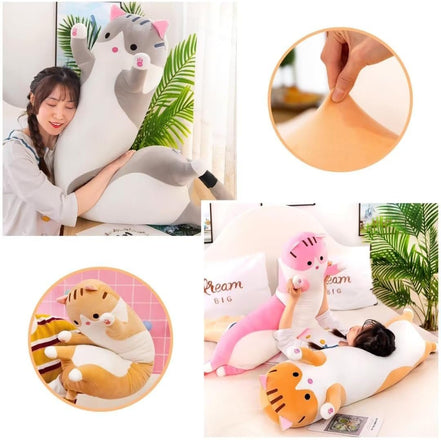 Cute Cat Plush Long Body Pillow – Soft Cartoon Stuffed Animal Doll, Kawaii Cat Plushie Cuddle Toy Gift for Kids, Girls & Girlfriend (Gray, 19.7 Inch) - Simply Just Deals LLCCute Cat Plush Long Body Pillow – Soft Cartoon Stuffed Animal Doll, Kawaii Cat Plushie Cuddle Toy Gift for Kids, Girls & Girlfriend (Gray, 19.7 Inch)b6c6c22e-30d4-4a43-ba74-c9bd95ca04c1Gray19.7InchCute Cat Plush Long Body Pillow – Soft Cartoon Stuffed Animal Doll, Kawaii Cat Plushie Cuddle Toy Gift for Kids, Girls & Girlfrien