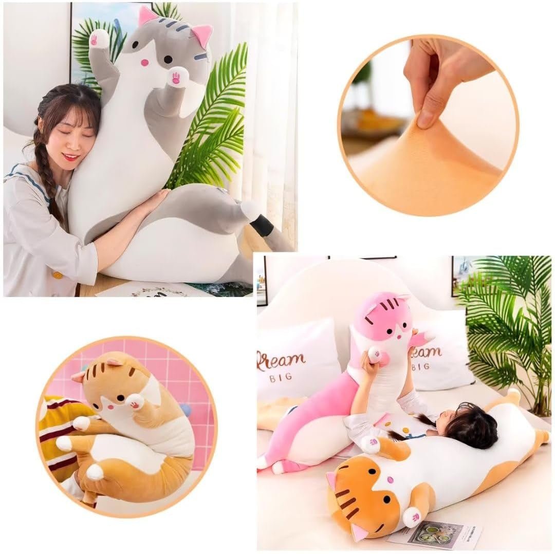 Cute Cat Plush Long Body Pillow – Soft Cartoon Stuffed Animal Doll, Kawaii Cat Plushie Cuddle Toy Gift for Kids, Girls & Girlfriend (Gray, 19.7 Inch) - Simply Just Deals LLCCute Cat Plush Long Body Pillow – Soft Cartoon Stuffed Animal Doll, Kawaii Cat Plushie Cuddle Toy Gift for Kids, Girls & Girlfriend (Gray, 19.7 Inch)b6c6c22e-30d4-4a43-ba74-c9bd95ca04c1Gray19.7InchCute Cat Plush Long Body Pillow – Soft Cartoon Stuffed Animal Doll, Kawaii Cat Plushie Cuddle Toy Gift for Kids, Girls & Girlfrien