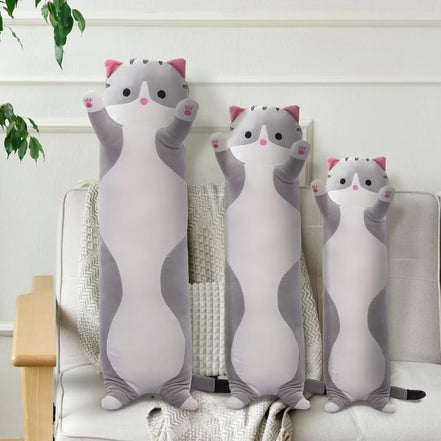 Cute Cat Plush Long Body Pillow – Soft Cartoon Stuffed Animal Doll, Kawaii Cat Plushie Cuddle Toy Gift for Kids, Girls & Girlfriend (Gray, 19.7 Inch) - Simply Just Deals LLCCute Cat Plush Long Body Pillow – Soft Cartoon Stuffed Animal Doll, Kawaii Cat Plushie Cuddle Toy Gift for Kids, Girls & Girlfriend (Gray, 19.7 Inch)b6c6c22e-30d4-4a43-ba74-c9bd95ca04c1Gray19.7InchCute Cat Plush Long Body Pillow – Soft Cartoon Stuffed Animal Doll, Kawaii Cat Plushie Cuddle Toy Gift for Kids, Girls & Girlfrien