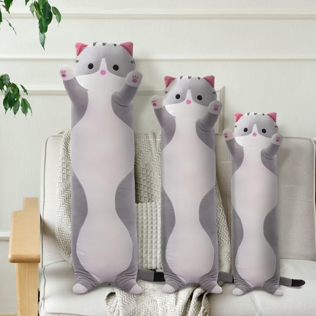 Cute Cat Plush Long Body Pillow – Soft Cartoon Stuffed Animal Doll, Kawaii Cat Plushie Cuddle Toy Gift for Kids, Girls & Girlfriend (Gray, 19.7 Inch) - Simply Just Deals LLCCute Cat Plush Long Body Pillow – Soft Cartoon Stuffed Animal Doll, Kawaii Cat Plushie Cuddle Toy Gift for Kids, Girls & Girlfriend (Gray, 19.7 Inch)b6c6c22e-30d4-4a43-ba74-c9bd95ca04c1Gray19.7InchCute Cat Plush Long Body Pillow – Soft Cartoon Stuffed Animal Doll, Kawaii Cat Plushie Cuddle Toy Gift for Kids, Girls & Girlfrien