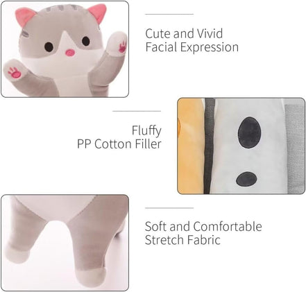 Cute Cat Plush Long Body Pillow – Soft Cartoon Stuffed Animal Doll, Kawaii Cat Plushie Cuddle Toy Gift for Kids, Girls & Girlfriend (Gray, 19.7 Inch) - Simply Just Deals LLCCute Cat Plush Long Body Pillow – Soft Cartoon Stuffed Animal Doll, Kawaii Cat Plushie Cuddle Toy Gift for Kids, Girls & Girlfriend (Gray, 19.7 Inch)b6c6c22e-30d4-4a43-ba74-c9bd95ca04c1Gray19.7InchCute Cat Plush Long Body Pillow – Soft Cartoon Stuffed Animal Doll, Kawaii Cat Plushie Cuddle Toy Gift for Kids, Girls & Girlfrien