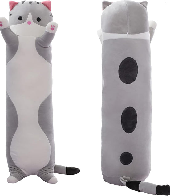 Cute Cat Plush Long Body Pillow – Soft Cartoon Stuffed Animal Doll, Kawaii Cat Plushie Cuddle Toy Gift for Kids, Girls & Girlfriend (Gray, 19.7 Inch) - Simply Just Deals LLCCute Cat Plush Long Body Pillow – Soft Cartoon Stuffed Animal Doll, Kawaii Cat Plushie Cuddle Toy Gift for Kids, Girls & Girlfriend (Gray, 19.7 Inch)b6c6c22e-30d4-4a43-ba74-c9bd95ca04c1Gray19.7InchCute Cat Plush Long Body Pillow – Soft Cartoon Stuffed Animal Doll, Kawaii Cat Plushie Cuddle Toy Gift for Kids, Girls & Girlfrien