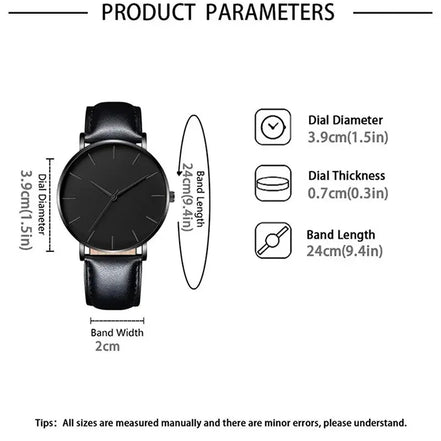 5PCS Set Fashion Mens Sports Watches Man Business Quartz Wristwatch Luxury Leather Bracelet Men Casual Clock Watch - Simply Just Deals LLC
