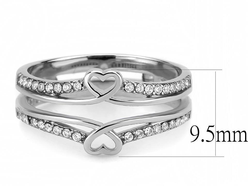 DA242 - High polished (no plating) Stainless Steel Ring with AAA Grade CZ in Clear - Simply Just Deals LLCDA242 - High polished (no plating) Stainless Steel Ring with AAA Grade CZ in ClearRingDA242 - 55DA242 - High polished (no plating) Stainless Steel Ring with AAA Grade CZ in Clear - 1