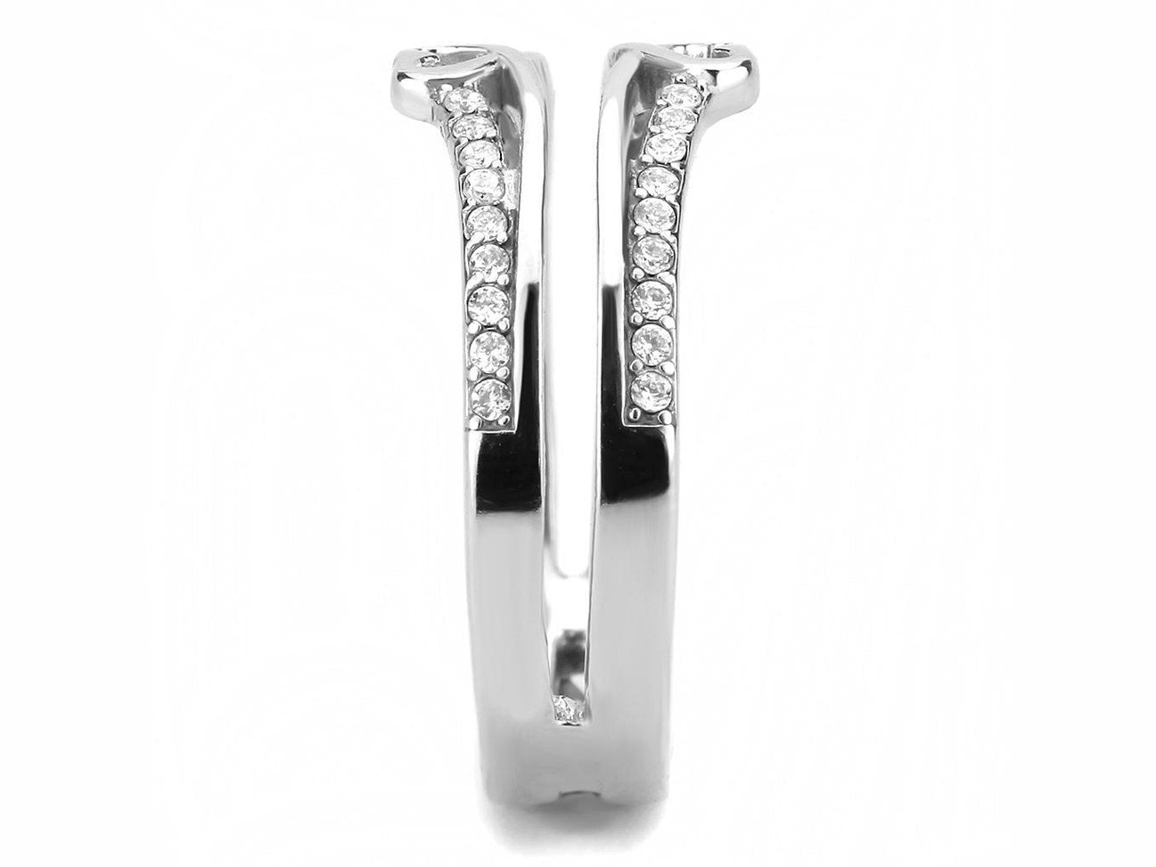 DA242 - High polished (no plating) Stainless Steel Ring with AAA Grade CZ in Clear - Simply Just Deals LLCDA242 - High polished (no plating) Stainless Steel Ring with AAA Grade CZ in ClearRingDA242 - 55DA242 - High polished (no plating) Stainless Steel Ring with AAA Grade CZ in Clear - 3