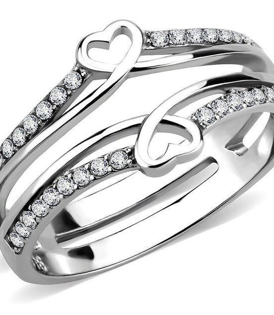 DA242 - High polished (no plating) Stainless Steel Ring with AAA Grade CZ in Clear - Simply Just Deals LLCDA242 - High polished (no plating) Stainless Steel Ring with AAA Grade CZ in ClearRingDA242 - 55DA242 - High polished (no plating) Stainless Steel Ring with AAA Grade CZ in Clear - 0