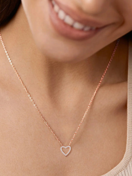 Dainty Cubic Zirconia Necklace for Women Heart Shape Pendant Sterling Silver Jewelry Gifts, Rose Golden - Simply Just Deals LLCDainty Cubic Zirconia Necklace for Women Heart Shape Pendant Sterling Silver Jewelry Gifts, Rose Goldenbef11aa3-acfc-41c0-98a7-947c151c616d02 - Rose Gold CzDainty Cubic Zirconia Necklace for Women Heart Shape Pendant Sterling Silver Jewelry Gifts, Rose Golden