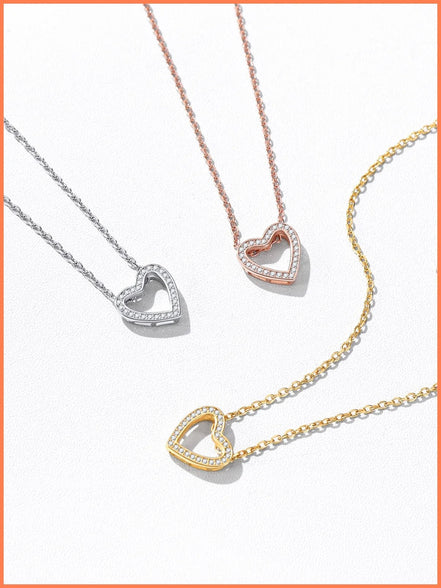 Dainty Cubic Zirconia Necklace for Women Heart Shape Pendant Sterling Silver Jewelry Gifts, Rose Golden - Simply Just Deals LLCDainty Cubic Zirconia Necklace for Women Heart Shape Pendant Sterling Silver Jewelry Gifts, Rose Goldenbef11aa3-acfc-41c0-98a7-947c151c616d02 - Rose Gold CzDainty Cubic Zirconia Necklace for Women Heart Shape Pendant Sterling Silver Jewelry Gifts, Rose Golden