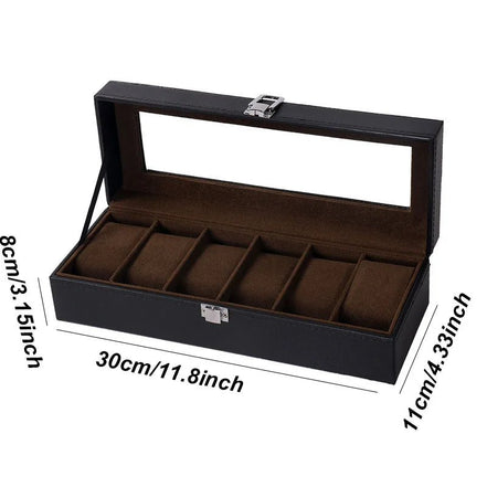 DELESYS 2/3/4/5/6/8/10/12 Slots PU Leather Watch Box Traditional Style Watch Storage Box Gift Watch Case With Lock - Simply Just Deals LLCDELESYS 2/3/4/5/6/8/10/12 Slots PU Leather Watch Box Traditional Style Watch Storage Box Gift Watch Case With Lock14350853Brown6PositionsBrown 6 PositionsDELESYS 2/3/4/5/6/8/10/12 Slots PU Leather Watch Box Traditional Style Watch Storage Box Gift Watch Case With Lock