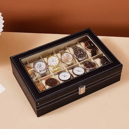DELESYS 2/3/4/5/6/8/10/12 Slots PU Leather Watch Box Traditional Style Watch Storage Box Gift Watch Case With Lock - Simply Just Deals LLCDELESYS 2/3/4/5/6/8/10/12 Slots PU Leather Watch Box Traditional Style Watch Storage Box Gift Watch Case With Lock14193Beige2PositionsBeige 2 PositionsDELESYS 2/3/4/5/6/8/10/12 Slots PU Leather Watch Box Traditional Style Watch Storage Box Gift Watch Case With Lock