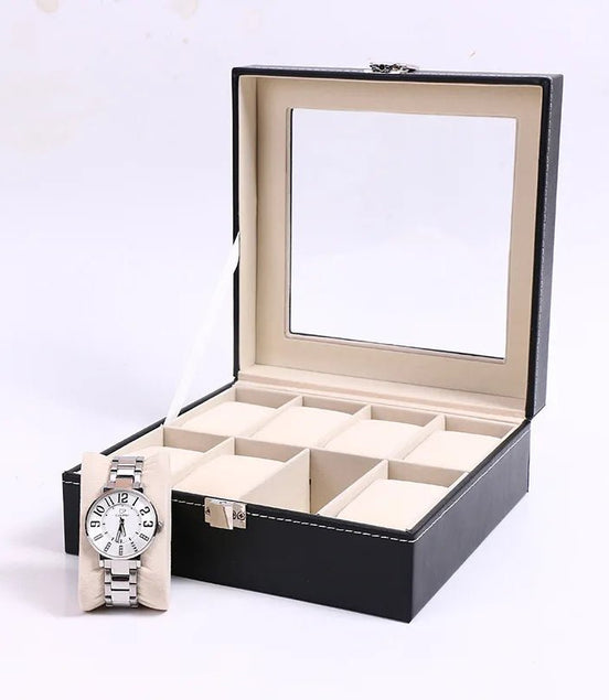 DELESYS 2/3/4/5/6/8/10/12 Slots PU Leather Watch Box Traditional Style Watch Storage Box Gift Watch Case With Lock - Simply Just Deals LLCDELESYS 2/3/4/5/6/8/10/12 Slots PU Leather Watch Box Traditional Style Watch Storage Box Gift Watch Case With Lock1410Beige8PositionsBeige 8 PositionsDELESYS 2/3/4/5/6/8/10/12 Slots PU Leather Watch Box Traditional Style Watch Storage Box Gift Watch Case With Lock