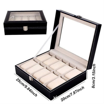 DELESYS 2/3/4/5/6/8/10/12 Slots PU Leather Watch Box Traditional Style Watch Storage Box Gift Watch Case With Lock - Simply Just Deals LLCDELESYS 2/3/4/5/6/8/10/12 Slots PU Leather Watch Box Traditional Style Watch Storage Box Gift Watch Case With Lock14193Beige2PositionsBeige 2 PositionsDELESYS 2/3/4/5/6/8/10/12 Slots PU Leather Watch Box Traditional Style Watch Storage Box Gift Watch Case With Lock