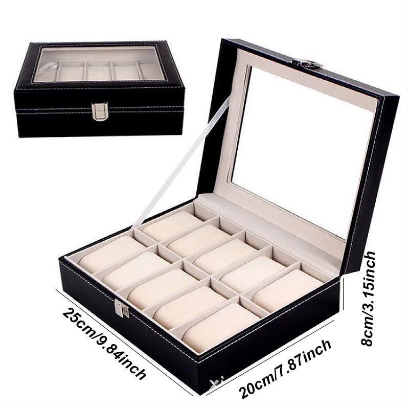 DELESYS 2/3/4/5/6/8/10/12 Slots PU Leather Watch Box Traditional Style Watch Storage Box Gift Watch Case With Lock - Simply Just Deals LLCDELESYS 2/3/4/5/6/8/10/12 Slots PU Leather Watch Box Traditional Style Watch Storage Box Gift Watch Case With Lock14193Beige2PositionsBeige 2 PositionsDELESYS 2/3/4/5/6/8/10/12 Slots PU Leather Watch Box Traditional Style Watch Storage Box Gift Watch Case With Lock