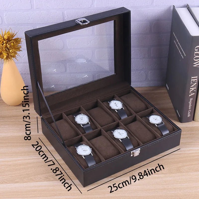 DELESYS 2/3/4/5/6/8/10/12 Slots PU Leather Watch Box Traditional Style Watch Storage Box Gift Watch Case With Lock - Simply Just Deals LLCDELESYS 2/3/4/5/6/8/10/12 Slots PU Leather Watch Box Traditional Style Watch Storage Box Gift Watch Case With Lock14193Beige2PositionsBeige 2 PositionsDELESYS 2/3/4/5/6/8/10/12 Slots PU Leather Watch Box Traditional Style Watch Storage Box Gift Watch Case With Lock