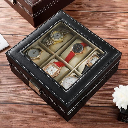 DELESYS 2/3/4/5/6/8/10/12 Slots PU Leather Watch Box Traditional Style Watch Storage Box Gift Watch Case With Lock - Simply Just Deals LLCDELESYS 2/3/4/5/6/8/10/12 Slots PU Leather Watch Box Traditional Style Watch Storage Box Gift Watch Case With Lock14193Beige2PositionsBeige 2 PositionsDELESYS 2/3/4/5/6/8/10/12 Slots PU Leather Watch Box Traditional Style Watch Storage Box Gift Watch Case With Lock