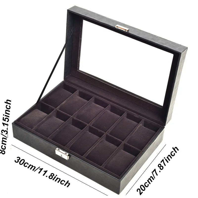 DELESYS 2/3/4/5/6/8/10/12 Slots PU Leather Watch Box Traditional Style Watch Storage Box Gift Watch Case With Lock - Simply Just Deals LLCDELESYS 2/3/4/5/6/8/10/12 Slots PU Leather Watch Box Traditional Style Watch Storage Box Gift Watch Case With Lock14193Beige2PositionsBeige 2 PositionsDELESYS 2/3/4/5/6/8/10/12 Slots PU Leather Watch Box Traditional Style Watch Storage Box Gift Watch Case With Lock